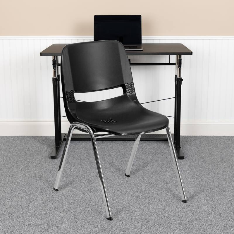 Kid's Ergonomic Shell Stack Chair with 14" Seat Height