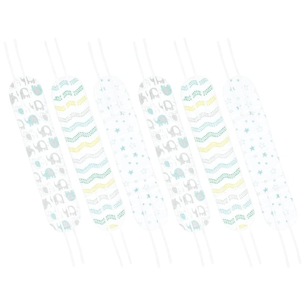 slide 1 of 1, Luvable Friends Unisex Baby Belly Binder 6pk, Basic Elephant, 0-6 Months - Basic Elephant 0-6 Months - Basic Elephant
