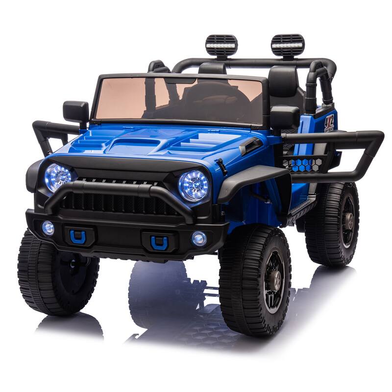 24V Electric Ride-On Truck for Kids, Two-Seater, Parental Remote Control, MP3, Bluetooth, Ages 3+
