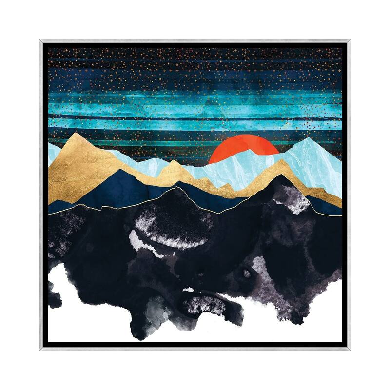 iCanvas "Amber Moon" by SpaceFrog Designs Framed