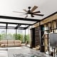 preview thumbnail 8 of 15, Crawford 60 in. Ceiling Fan with Reversible Blades, Dimmable LED Light Kit, Remote Control, 6 Speeds, Energy Efficient DC Motor