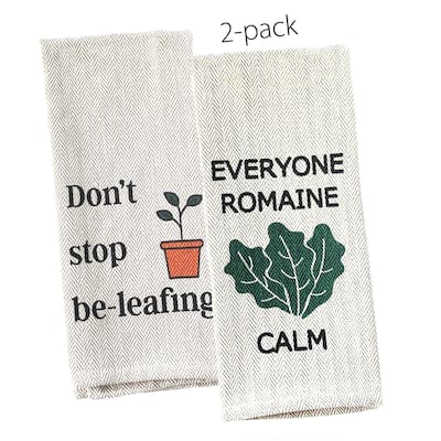 Tierra Garden Fun and Functional Tea Towel Two Pack 16"x28"