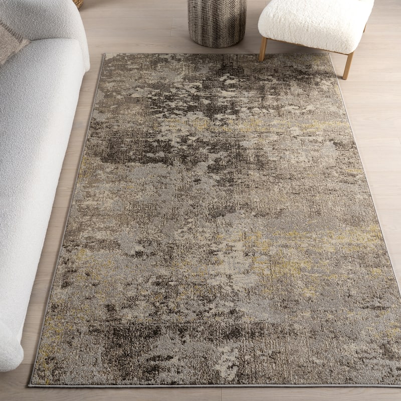 Nuloom Monet Modern Abstract Area Rug - 6'7" x 9' - Beige - Rectangle