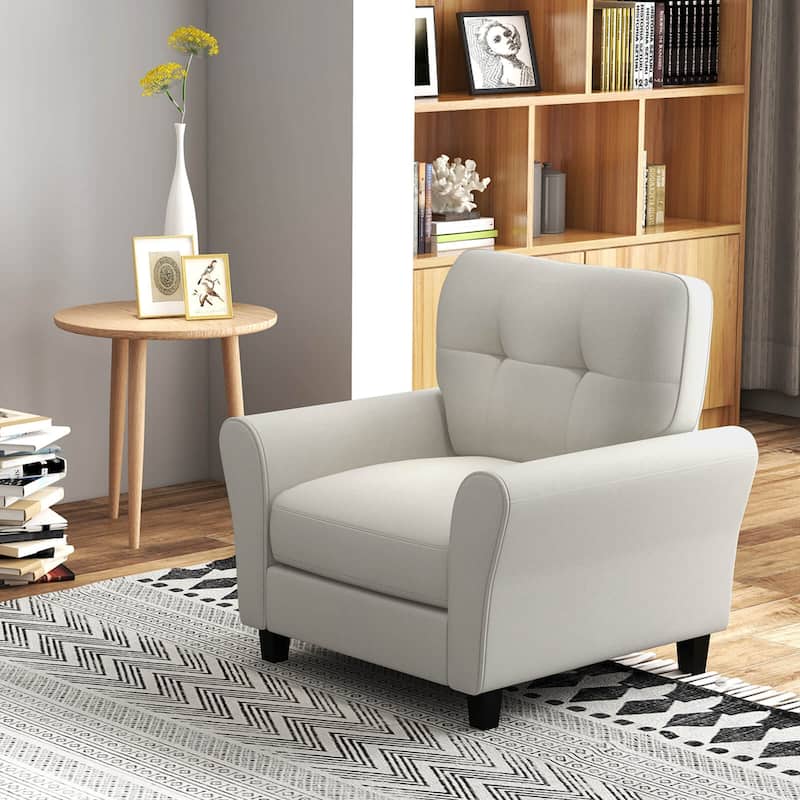 1/2 PCS Modern Accent Chair Comfy Upholstered Reading Armchair