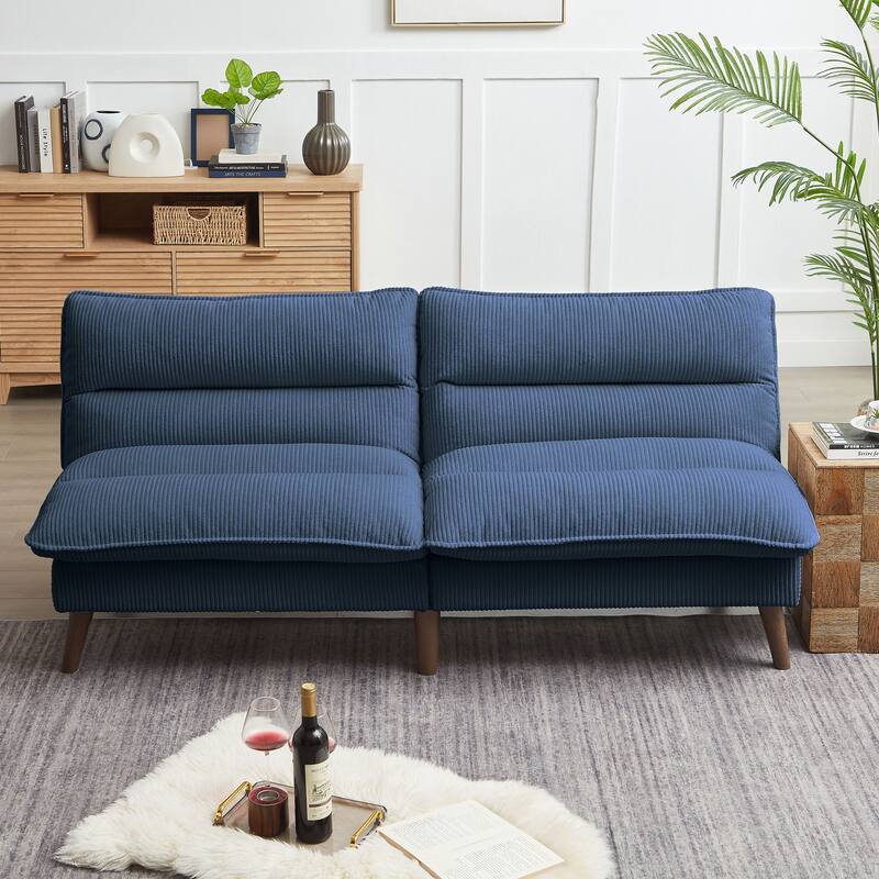 Cordury Armless Futon Sofa Bed