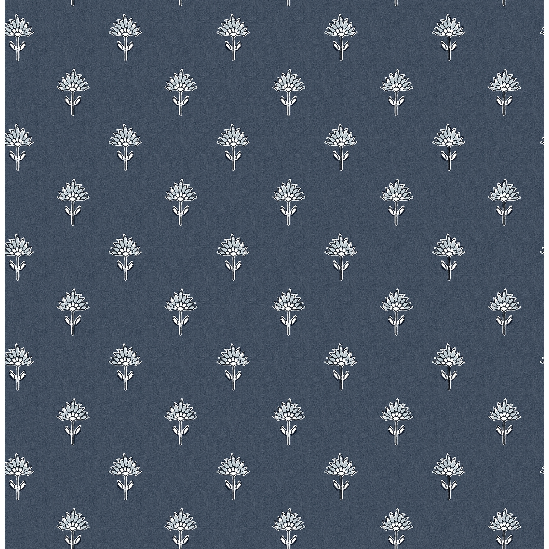 Chesapeake Surdiva Indigo Floral Fan Wallpaper