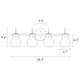 preview thumbnail 15 of 25, Olia Modern Black 3-Light Bathroom Vanity Light Minimal Globe Glass Wall Sconce
