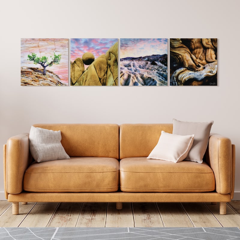 "Solitary Amplitude" Frameless Free Floating Reverse Printed Tempered Glass Nature Scapes Wall Art
