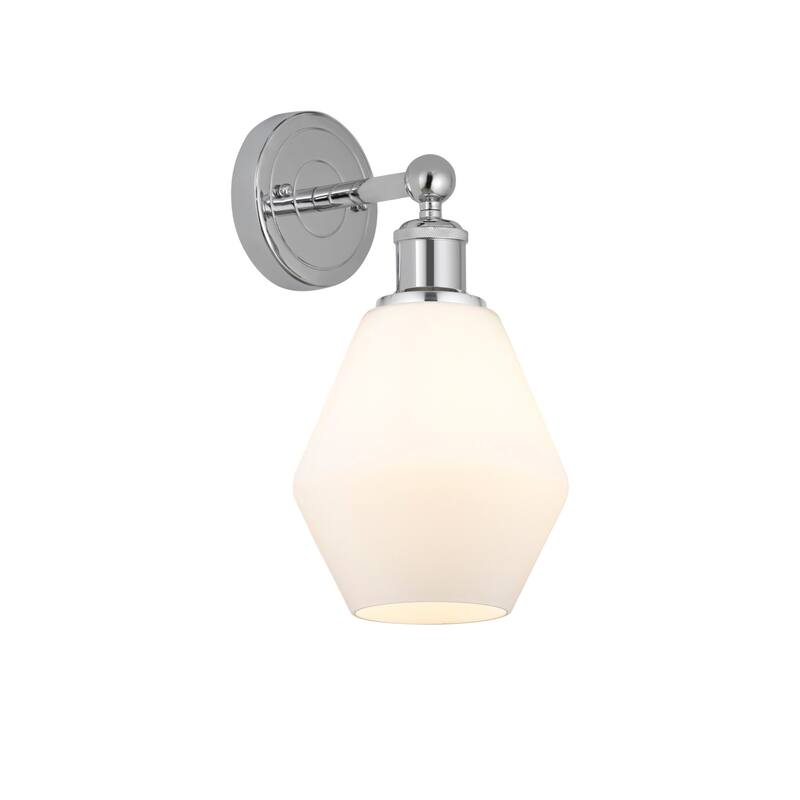 Innovations Lighting 616-1W-12-6 Cindyrella Sconce Cindyrella 12" Tall - Polished Chrome / Cased Matte White