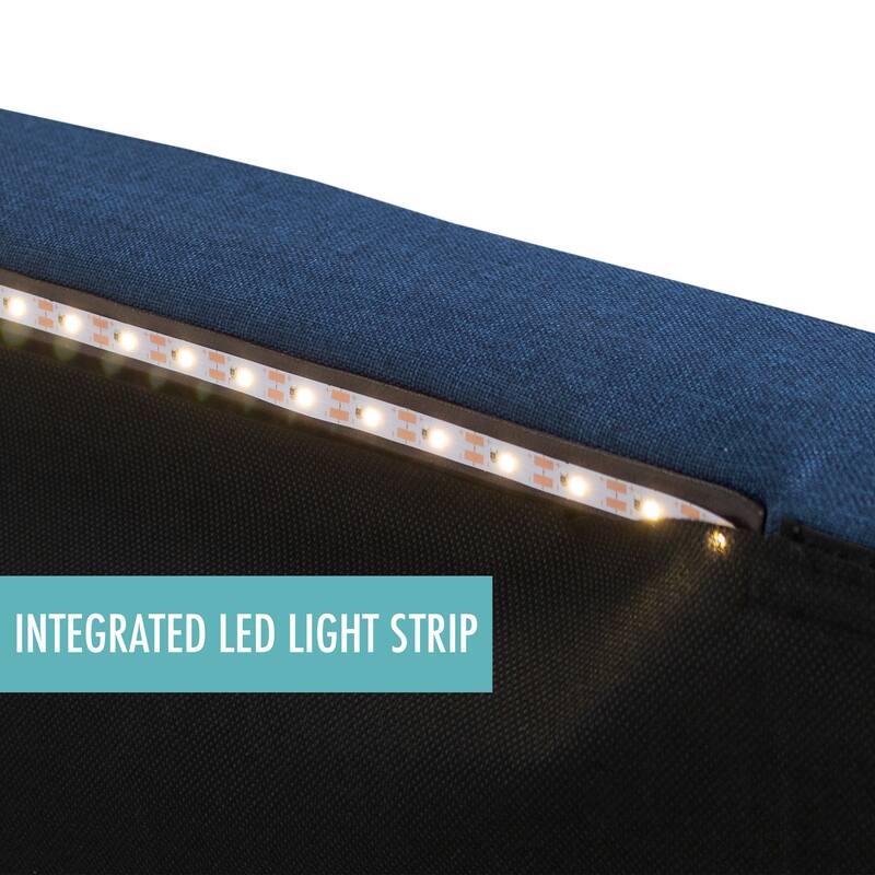 Madison Upholstered LED-lit Platform Bed Frame