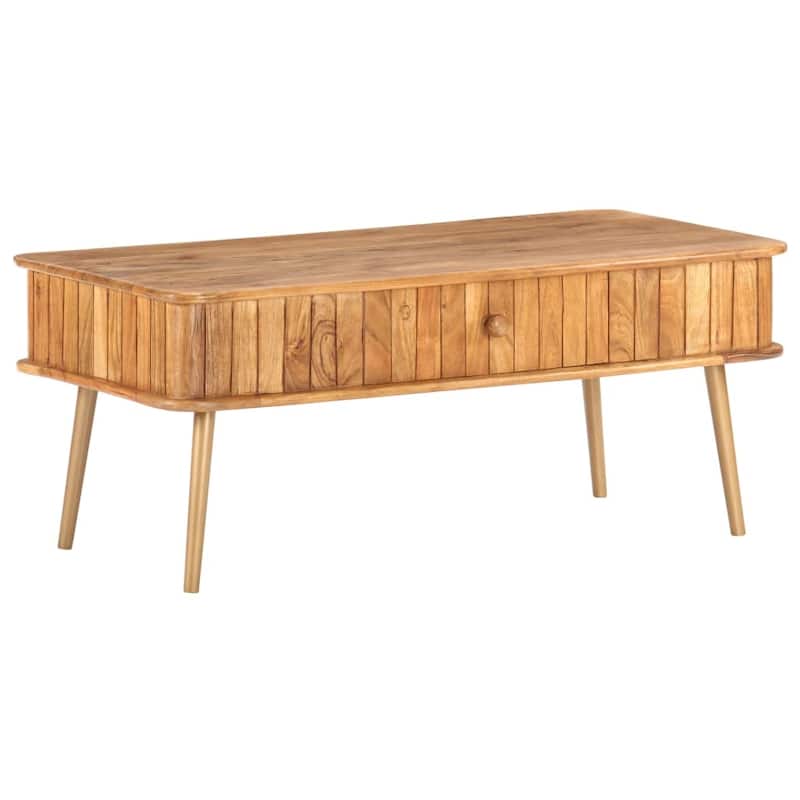 vidaXL Coffee Table 39.4"x19.7"x15.7" Solid Acacia Wood