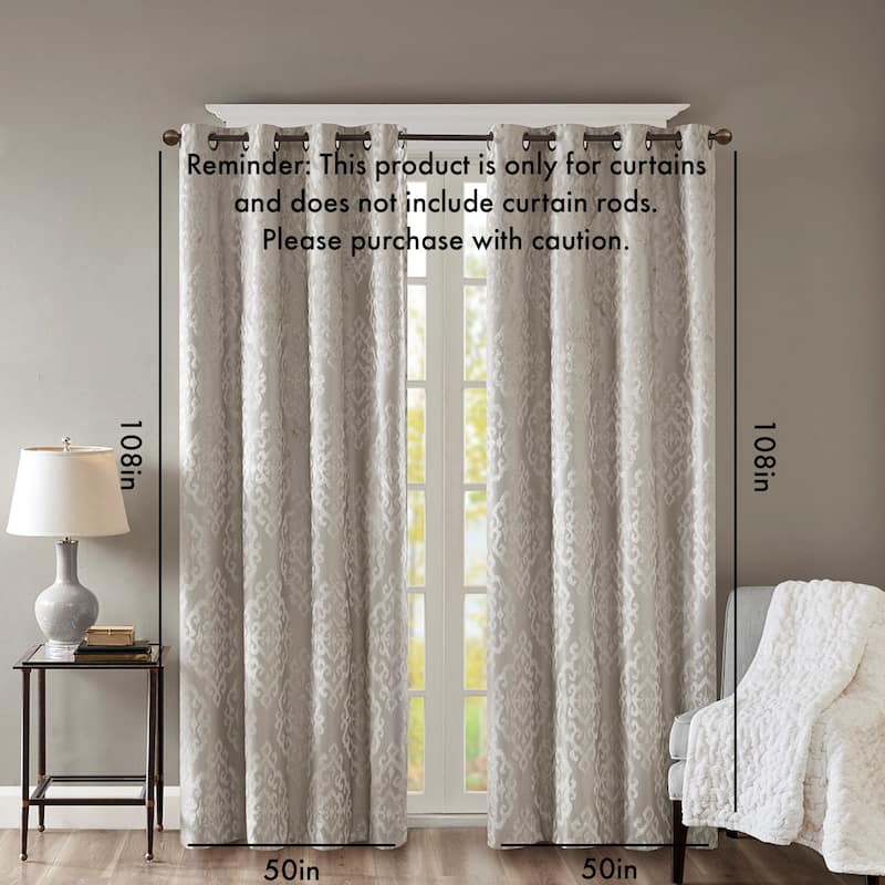 Total Blackout Grommet Top Curtain Panel(Only 1 Pc Panel)