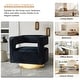 preview thumbnail 9 of 114, HULALA HOME Carisa Modern Upholstered Swivel Open-Back Barrel Chair with Golden Base
