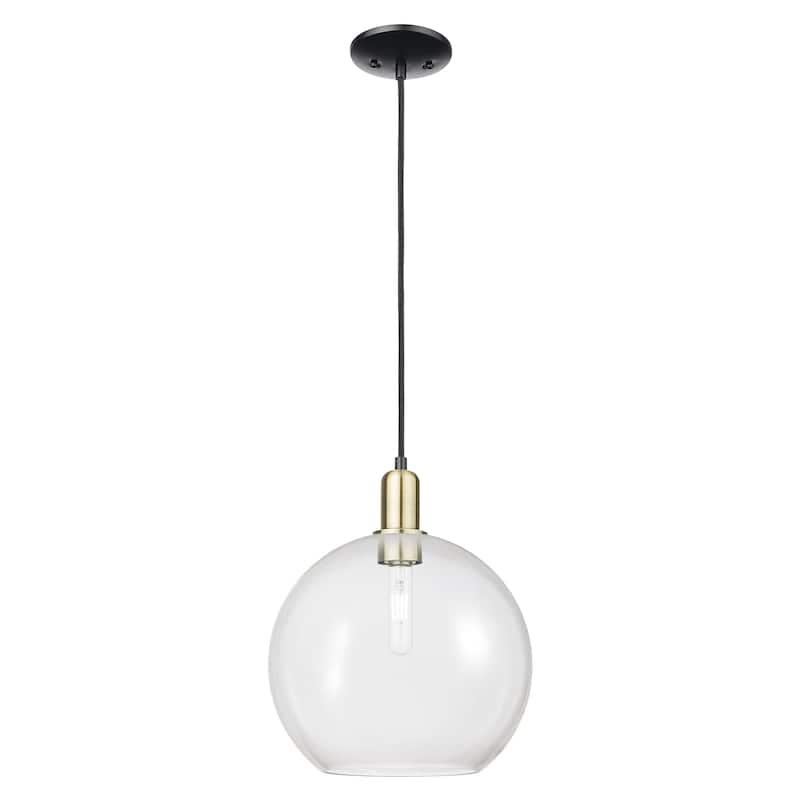 Innovations Lighting Endless Possibilities Arcadia - Athens - 1 Light 12" Cord Hung Mini Pendant - Clear/Black Antique Brass