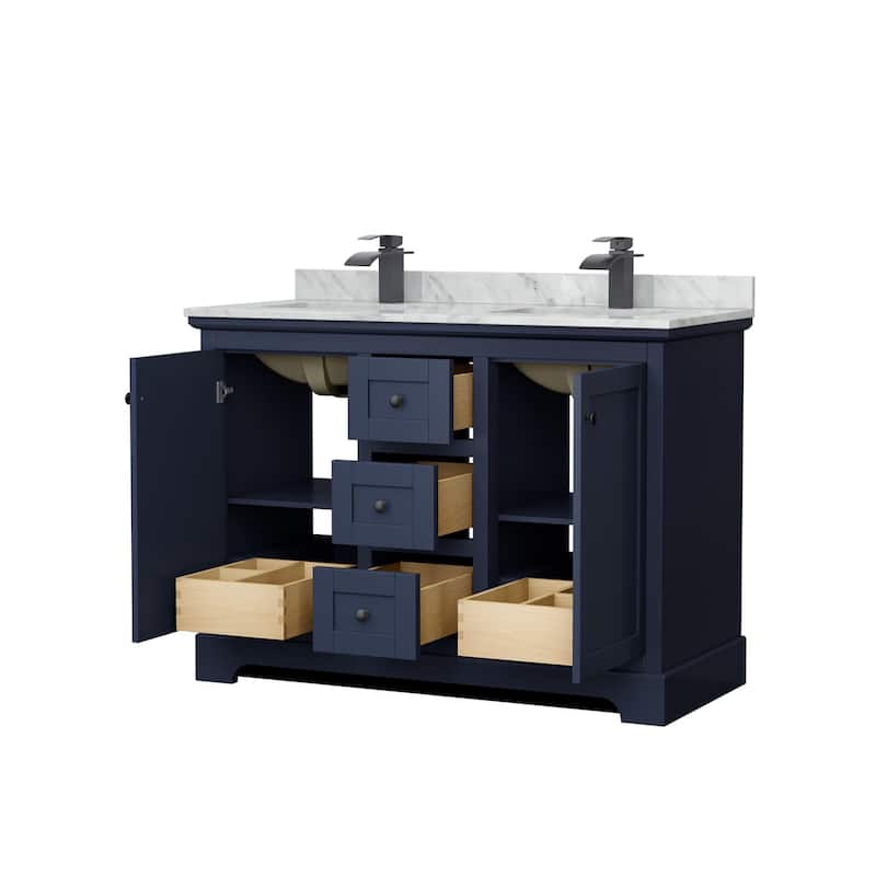 Wyndham Collection Avery 48" Free Standing Double Basin Vanity Set