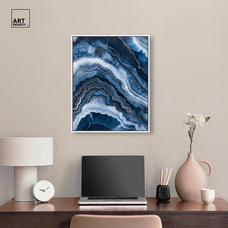 Azure Abyss Layers Canvas by Art Remedy