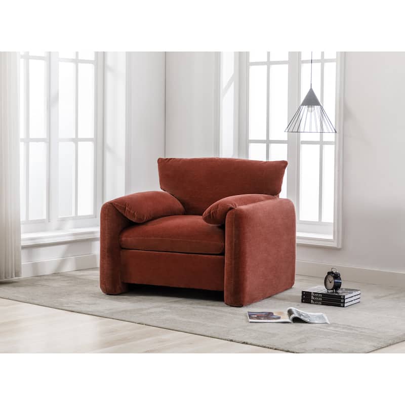 Modern Style Chenille Oversized Armchair Accent Chair