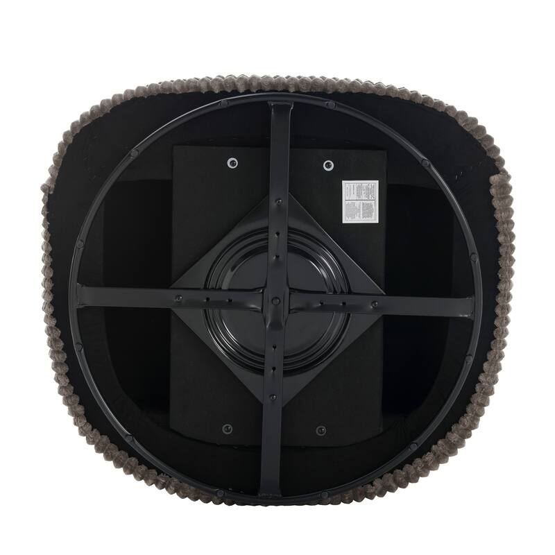 UIXE Oversize 43" Plush Corduroy Swivel Barrel Chair Comfy Accent Chair For Living Room