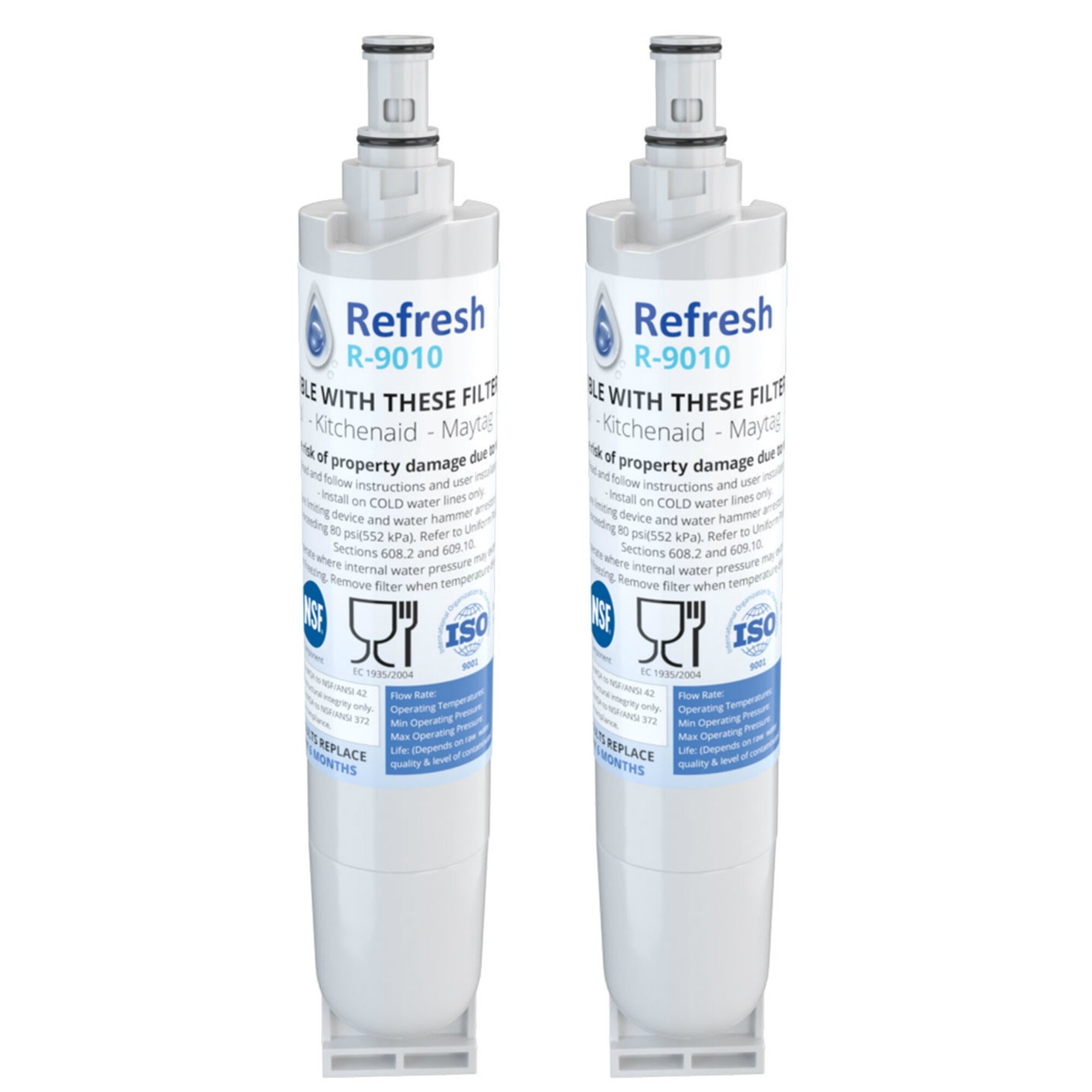 Shop Replacement Water Filter For Whirlpool Ed5fhexnb00 Refrigerator Water Filter By Refresh 2 Pack Overstock 21584583