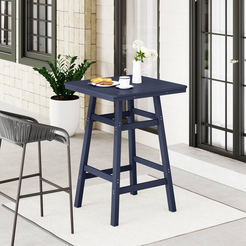 Laguna Hdpe All Weather Outdoor Patio 30" Square Bar Table