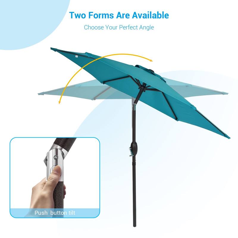 Bonosuki 7.5-foot Waterproof Sunshade Canopy Patio Umbrella