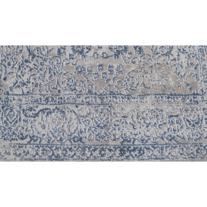 Vintage Blossom Cream Blue Rug