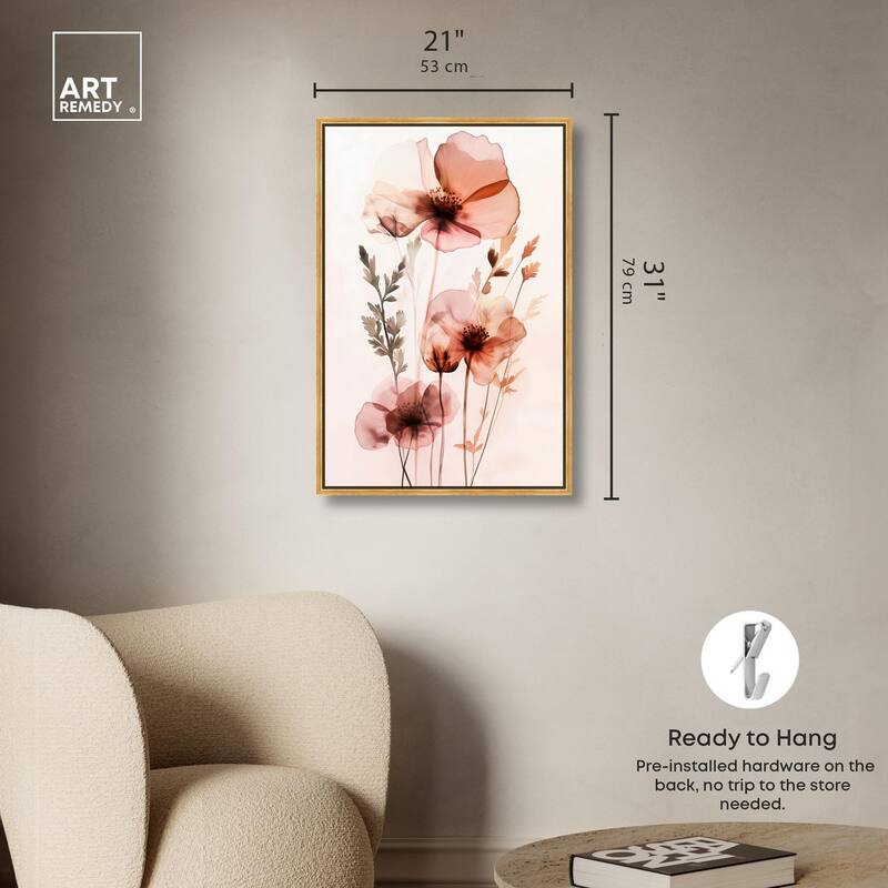 Petal Dye II Canvas by Art Remedy