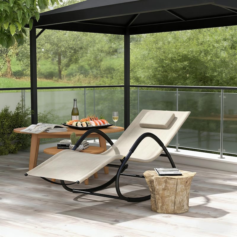 GDFStudio - Adrian Zero-Gravity Outdoor Rocking Lounge Chair - Rocking Chair