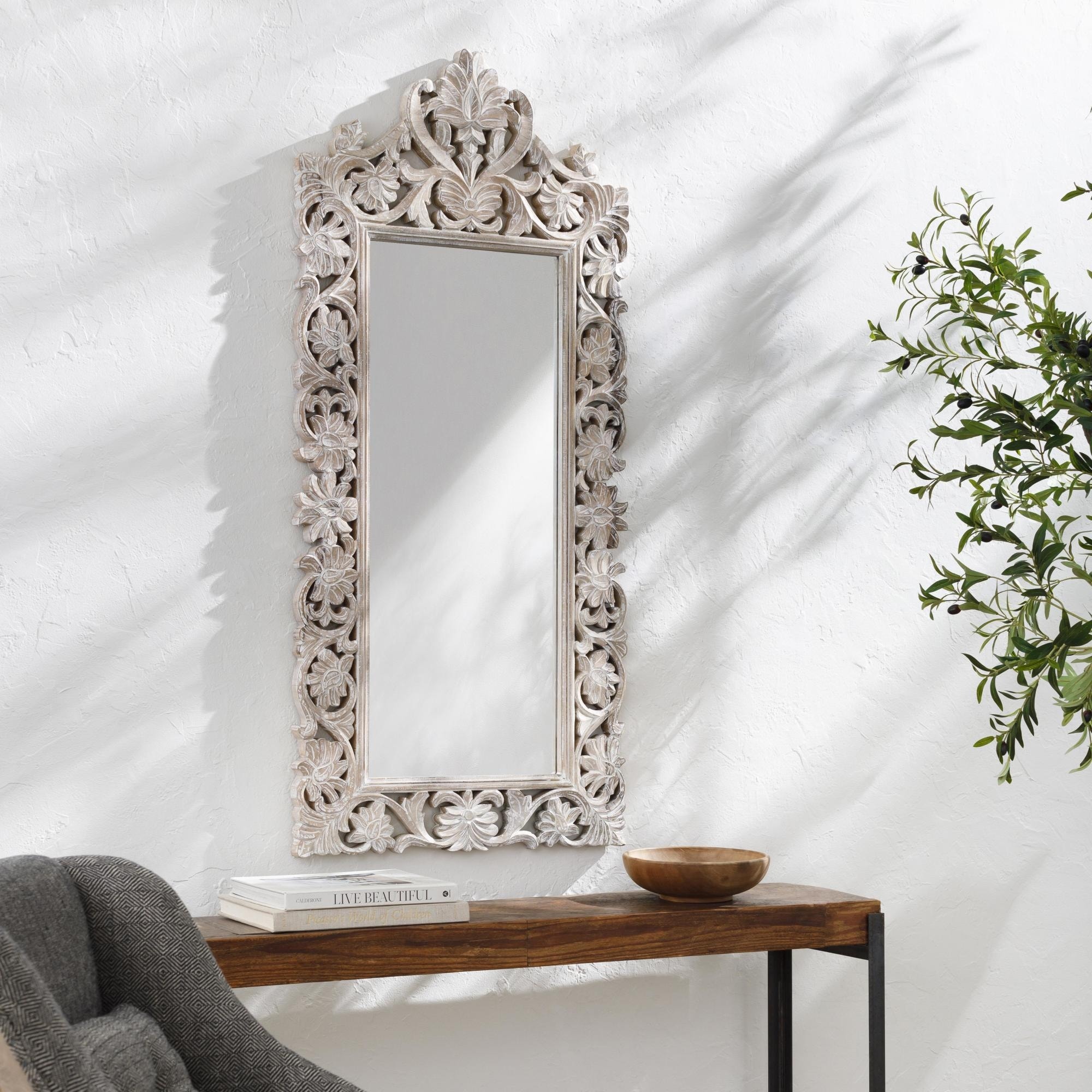 Shamya Traditional Wall Mirror - 53"H x 24"W