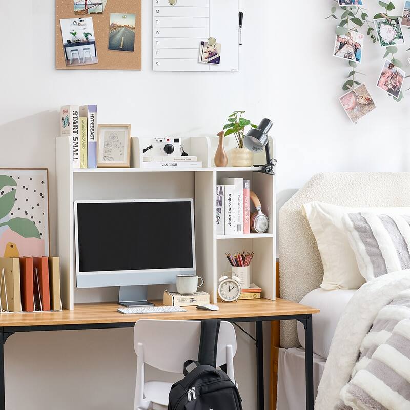 The Classic - White Desk Bookshelf by DormCo