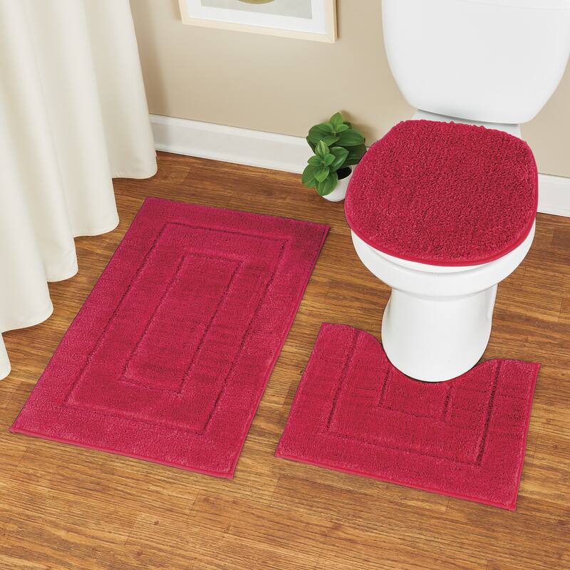 Super Soft 3-Piece Everyday Bathroom Set - Burgundy