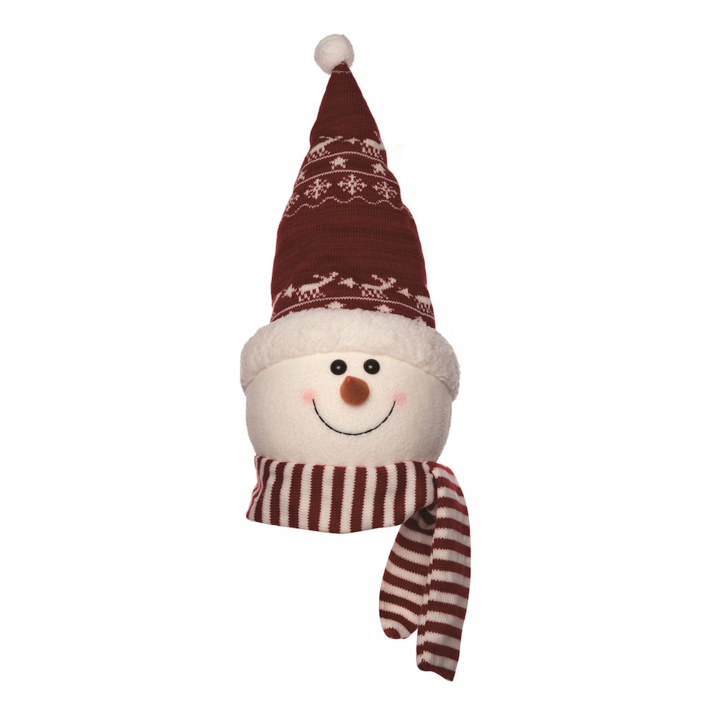 Transpac Polyester 22.05 in. Multicolor Christmas Snowman Head