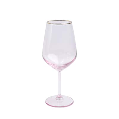 viva by VIETRI Rainbow Pink Wine Glass
