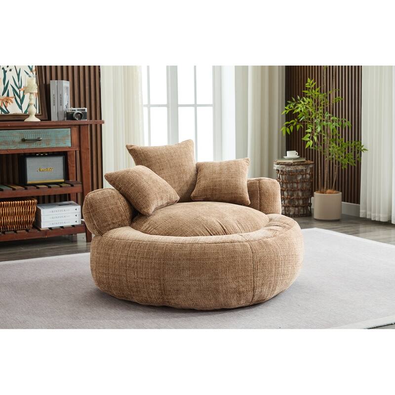 Round Bean Bag Chairs for Soft Chenille Cover