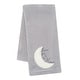 preview thumbnail 1 of 6, Lambs & Ivy Goodnight Moon Gray Appliqued and Embroidered Fleece Baby Blanket