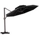 preview thumbnail 33 of 42, Crestlive Products 12ft Round Double Top Cantilever Patio Umbrella with 7-position Adjustment