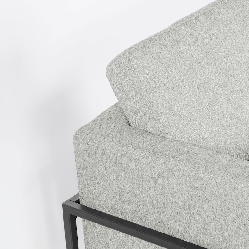 HomePop Modern Upholstered Club Chair w/Metal Frame