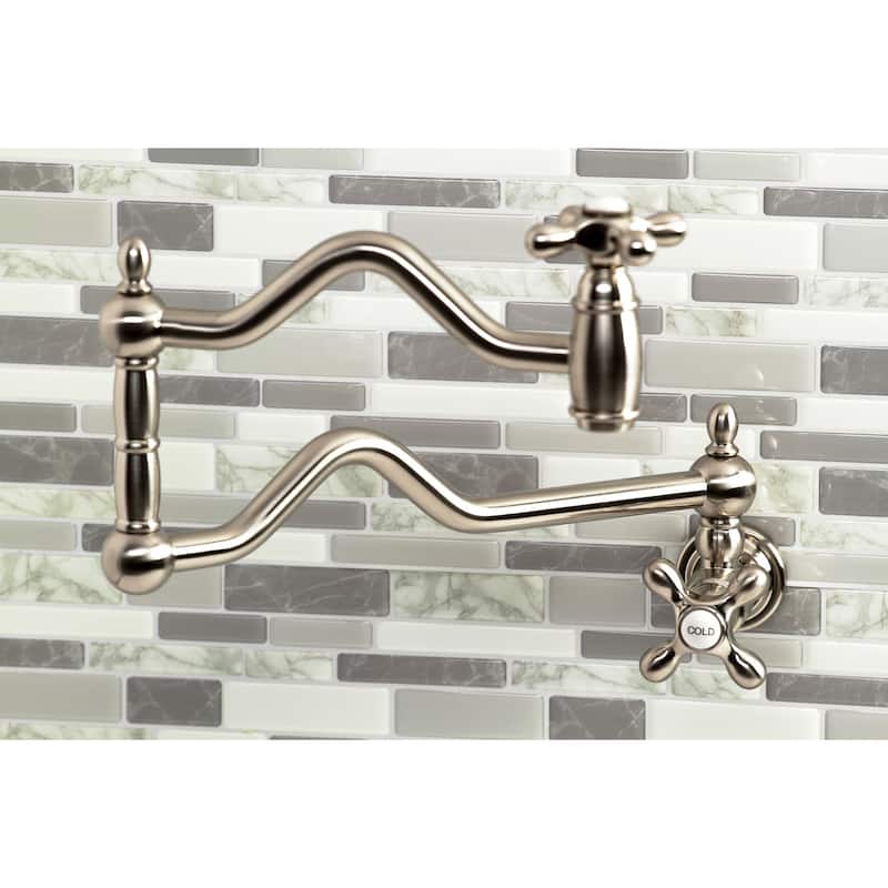Heritage Wall Mount Pot Filler Kitchen Faucet