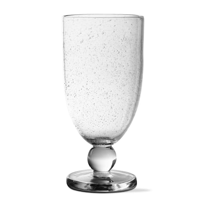 Bubble Glass Tall Goblet - 20oz Clear Drinkware, Hand Wash Only, 7.8" H x 3.2" Dia, Perfect for Everyday Use