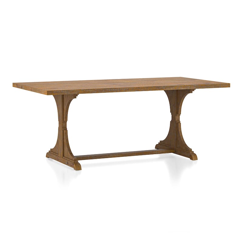 Furniture of America Badri Rustic 76-inch Solid Wood Dining Table