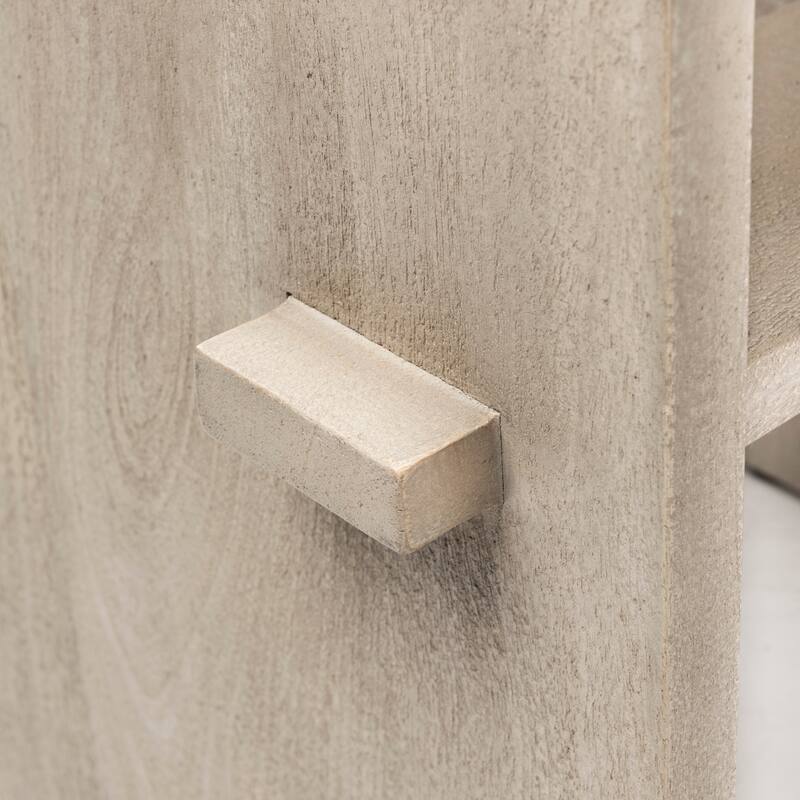 Aida Light Brown Solid Wood Bar Stool