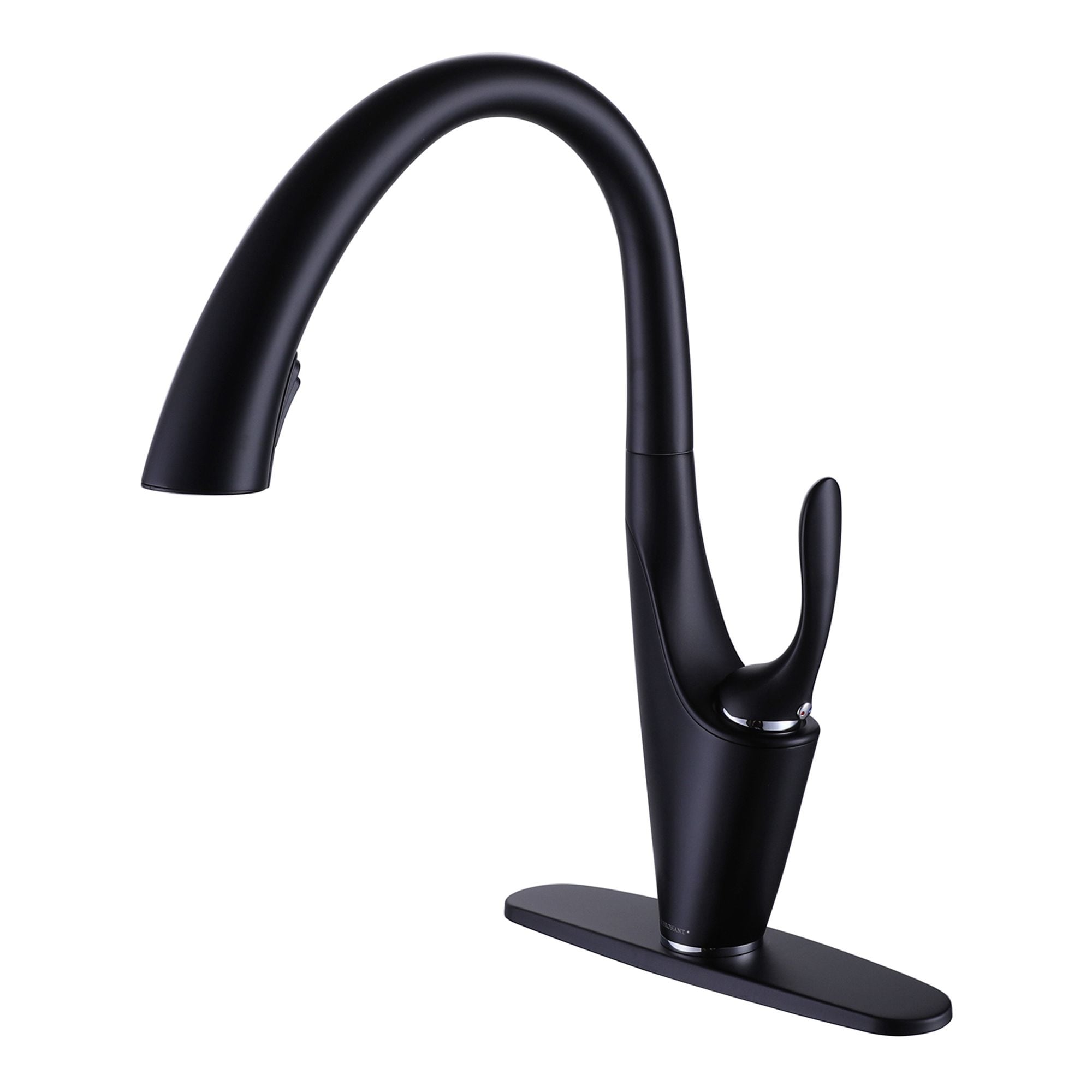 Single Handle Matte Black Kitchen Faucet,Single Level Stainless Steel  Kitchen Sink Faucets
