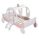 White+Pink-Fairytale Twin size Princess Carriage Bed, for Kids Girls ...