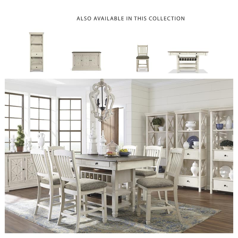 Bolanburg Counter Height Bar Stool - Set of 2 - Antique White - 19.75" W x 23.5" D x 42.13" H