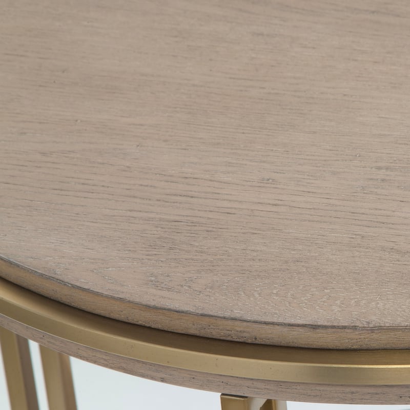 Uttermost Elise Round Brass Side Table - 23"H x 22"W x 22"D
