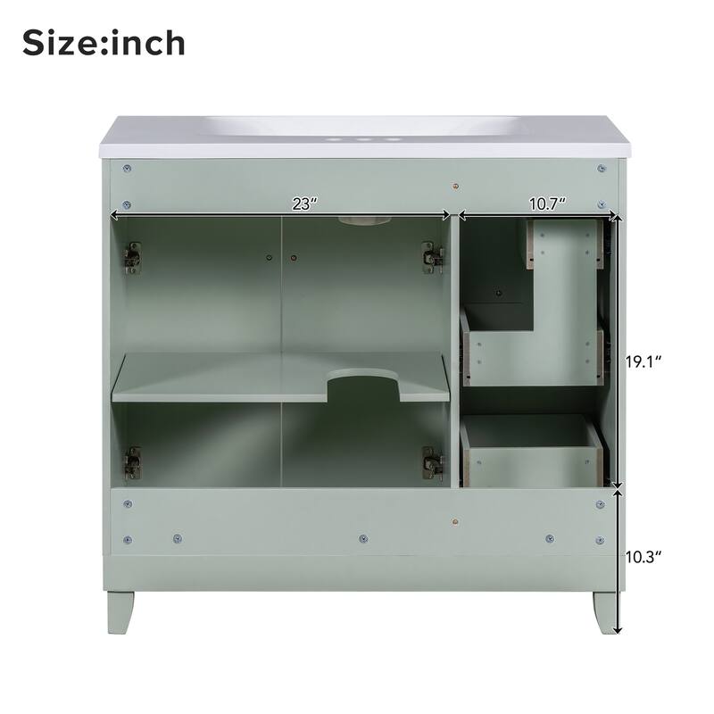 MDF Bathroom Vanity with Resin Sink