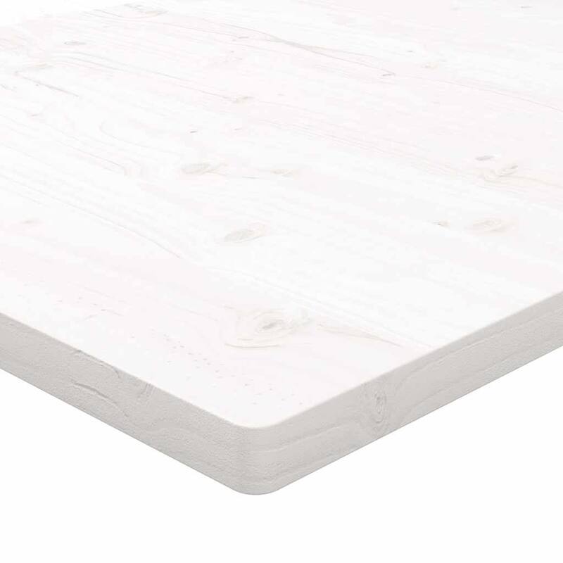vidaXL Table Top White Solid pine wood 43.3 x 23.6 in - 43.3 x 23.6 in