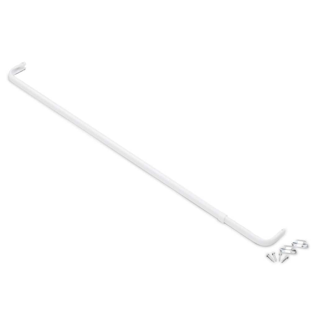 ACHIM Fantasia Single Curtain Rod 2.5" Projection - White