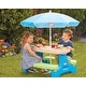 preview thumbnail 3 of 3, Picnic Table with Umbrella for Boys, Easy Movable Playing Table and Chairs Set, Plastic