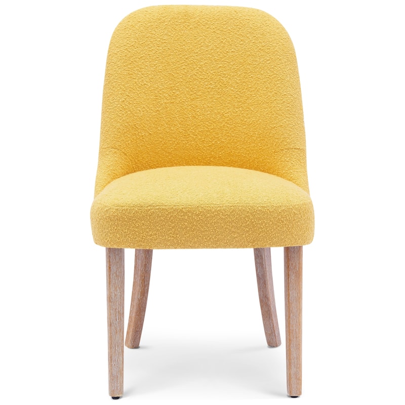 Farmhouse Water and Stain Resistant Boucle Upholstered Side Chair (Set of 6)